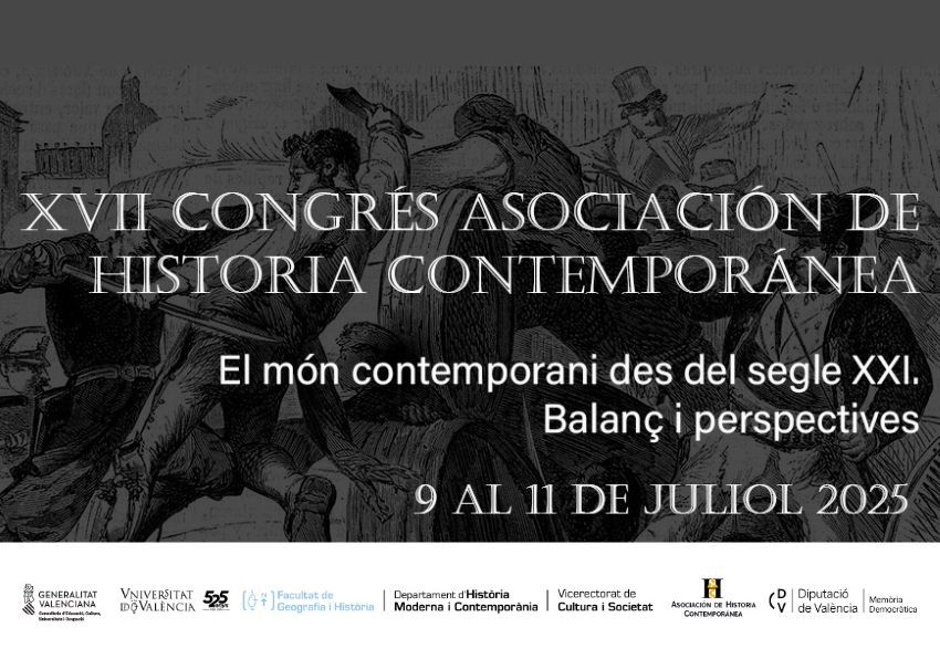 La Facultat de Geografia i Història de la Universitat de València acull el XVII Congrés de l’Associació d'Història Contemporània (AHC) del 9 a l'11 de juliol